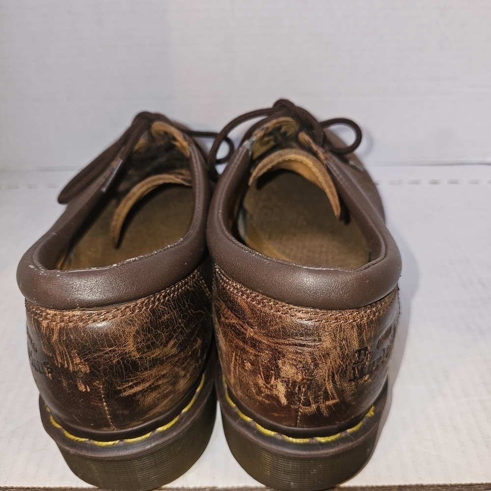 Dr. Martens Mens AirWear Oxford Brown SZ 12M Shoes Leathet Upper - Picture 8 of 11